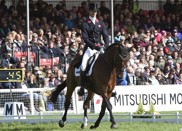 Olympic silver medallist William Fox-Pitt riding Parklane Hawk in the dressage at Badminton. Picture © Mitsubishi Motors / Kit Houghton 